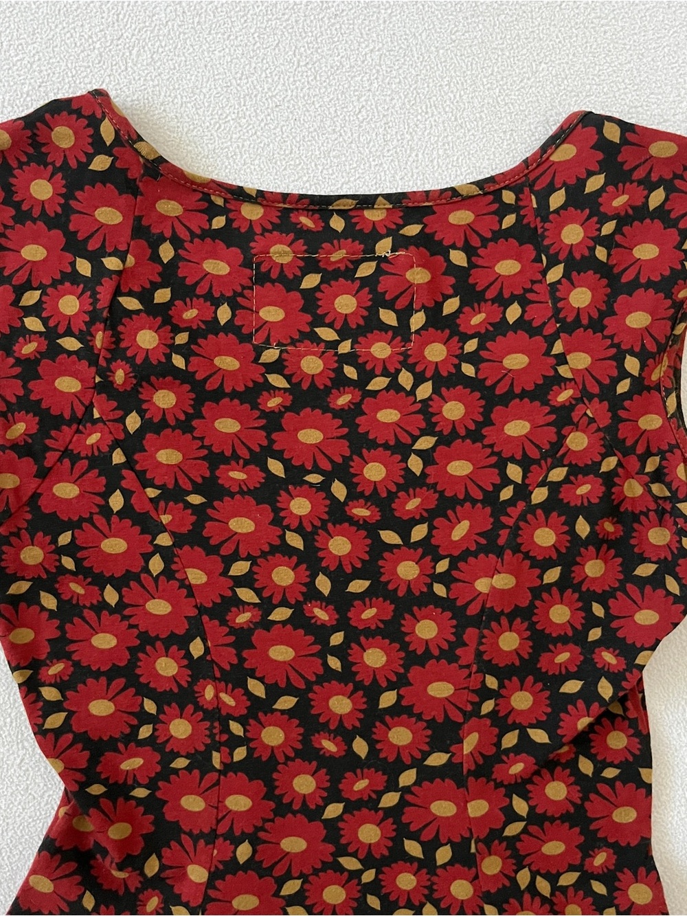 Effie’s Heart Floral V-Neck Fit & Flare Dress Boho Bloom Cottage Fairy Core - Picture 14 of 14
